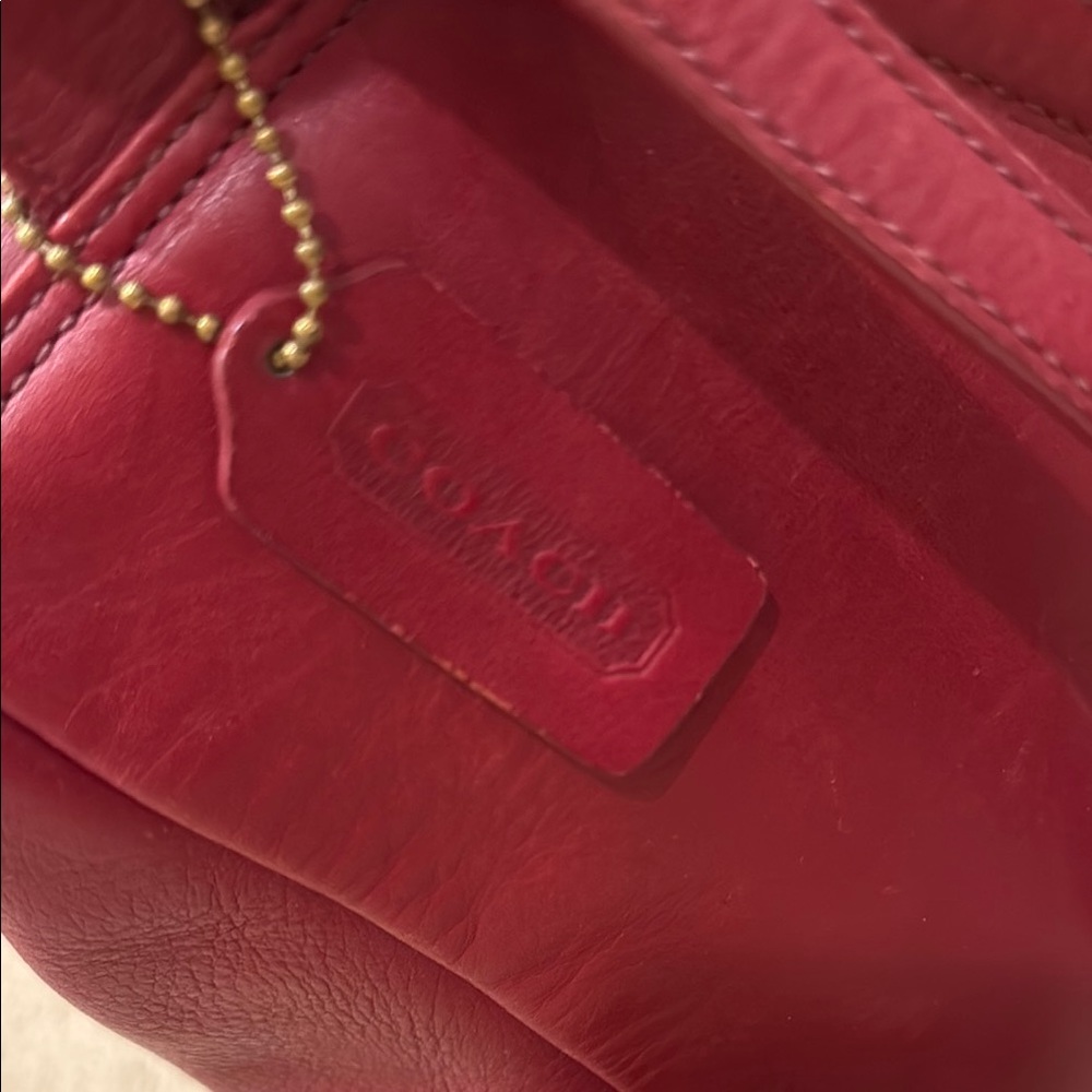 Coach Red Leather Backpack - image 2